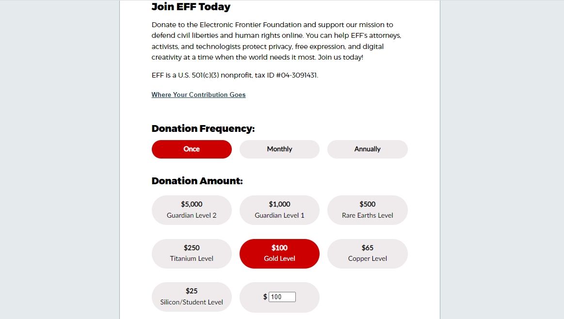 electronic frontier foundation screenshot