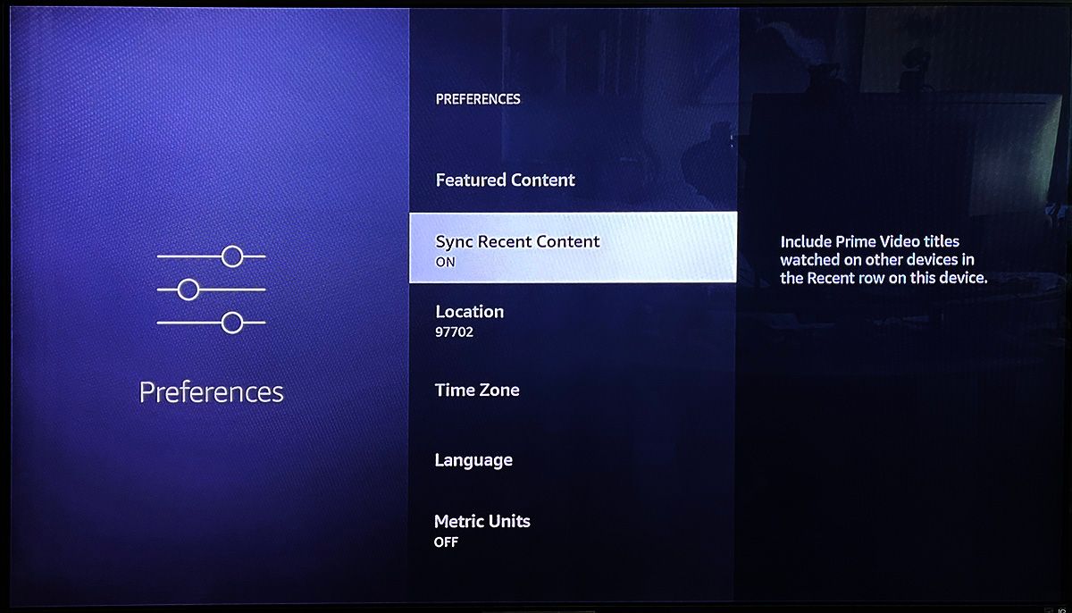 fire tv sync recent content