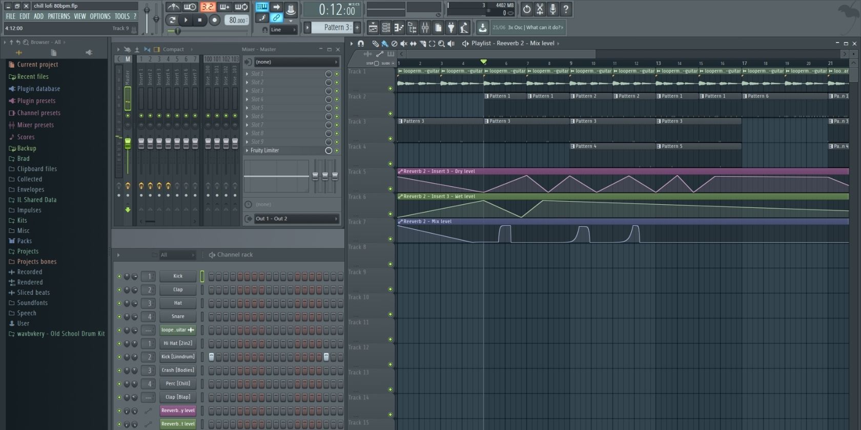 A beat being created on FL Studio