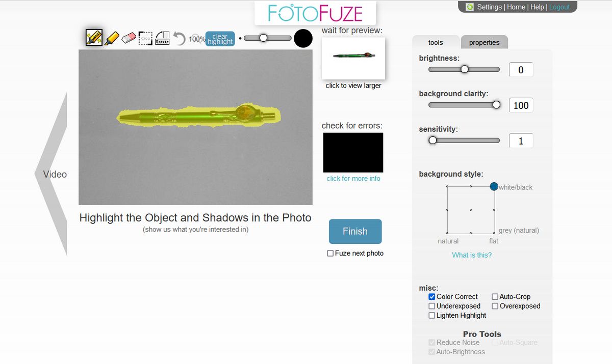 fotofuze web app to remove background from pictures