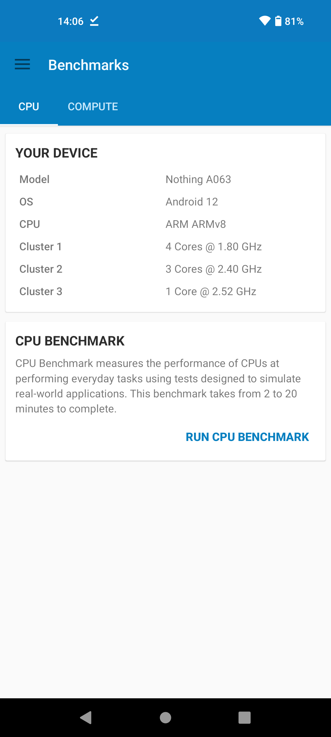 geekbench 5 nothing phone one