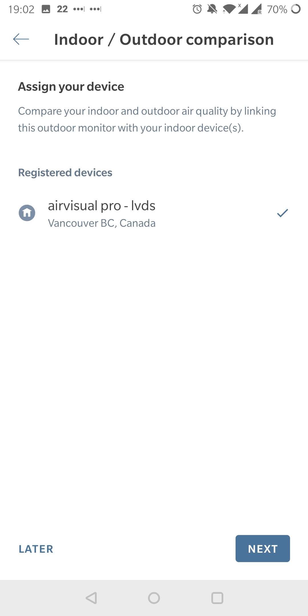 iQAir AirVisual App Assign Your Device