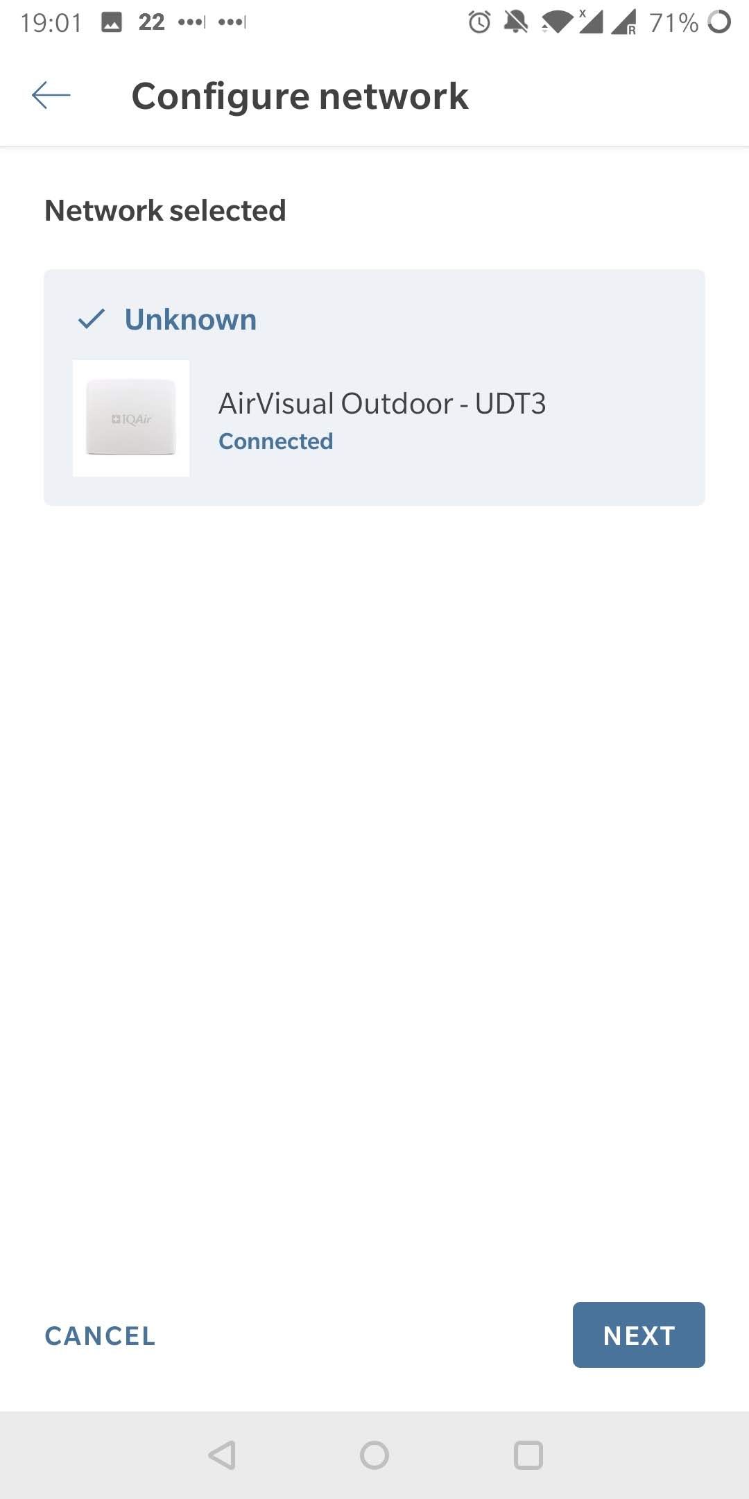 iQAir AirVisual App Configure Network AirVisual Outdoor