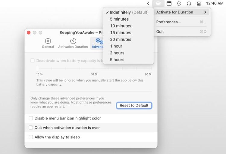 keepingyouawake utility to keep your Mac awake