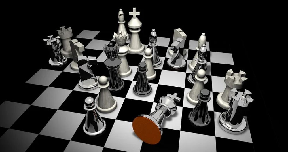 chess pieces on a chess board