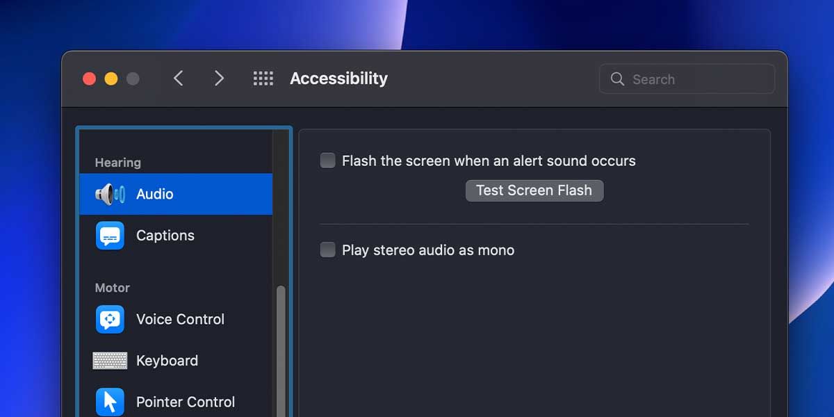 macOS Hearing Accessibility Features