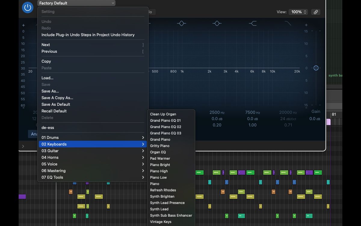 صدای صفحه کلید در Logic Pro X