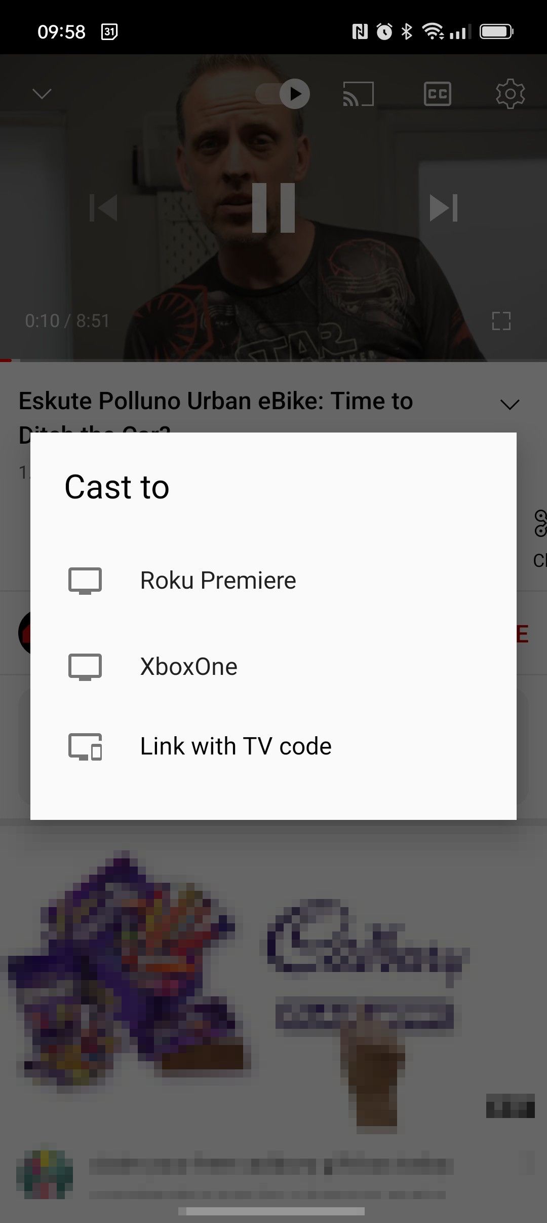 Cast to Xbox via YouTube app