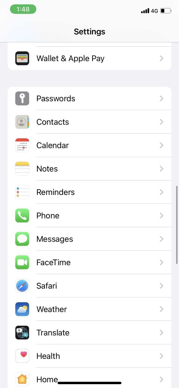 notes in settings