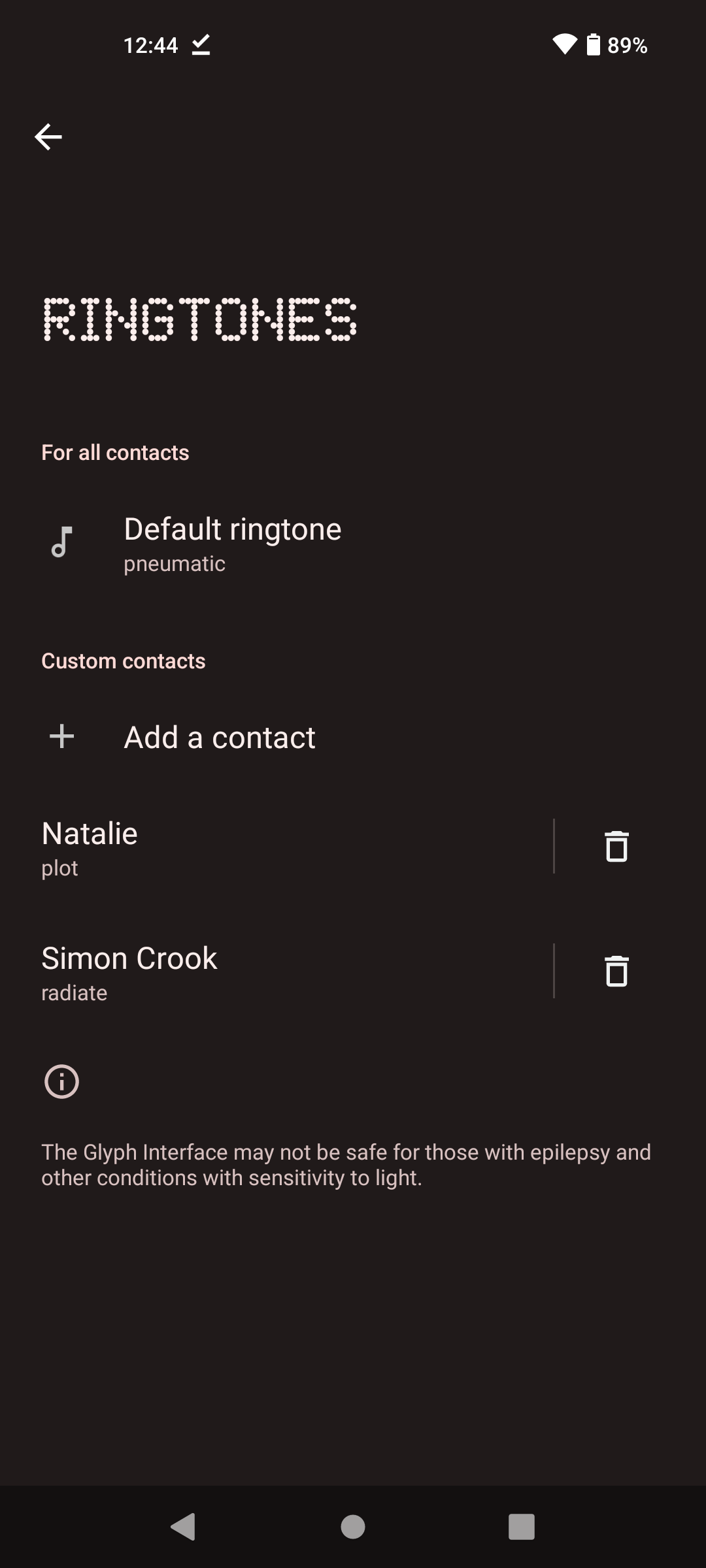 nothing phone 1 custom ringtones glyph patterns