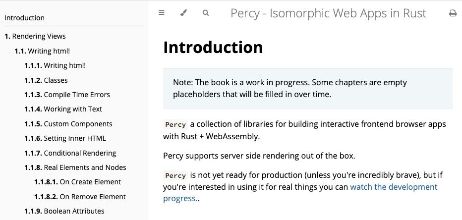 A screenshot of the Percy home page