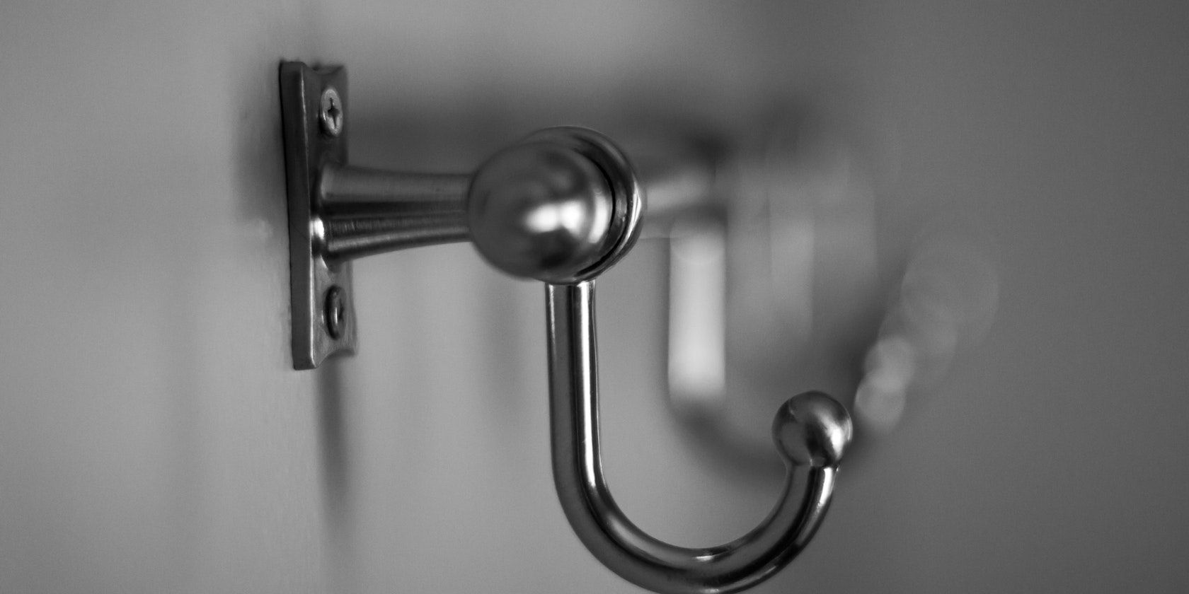 A focused stainless steel hook