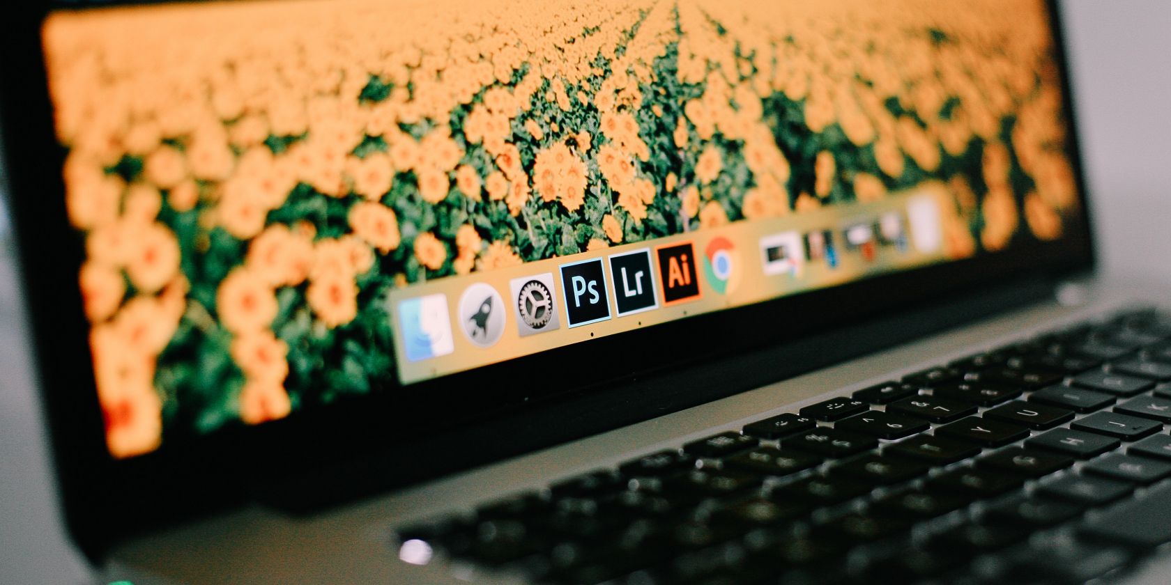 photo of the photoshop logo on a computer