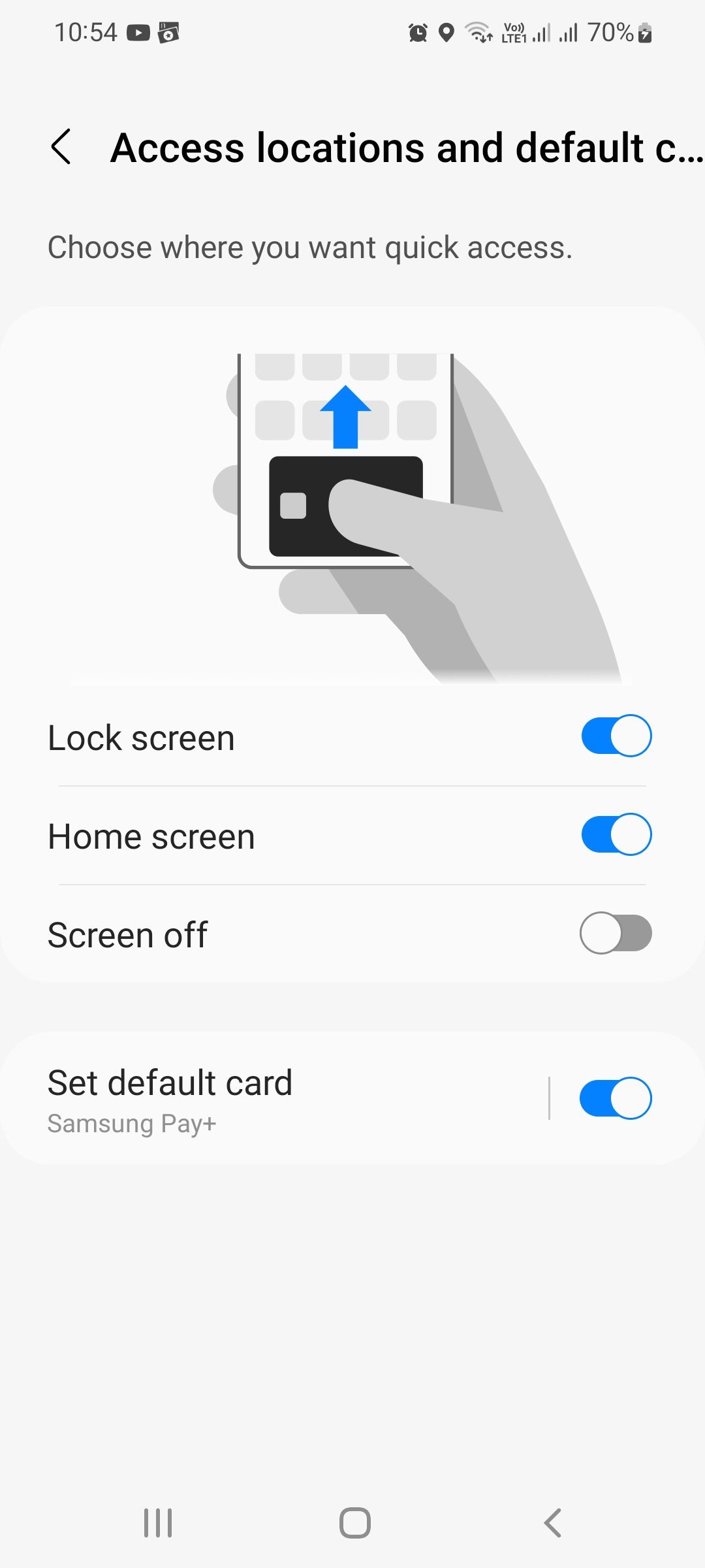 how to make google wallet default on samsung