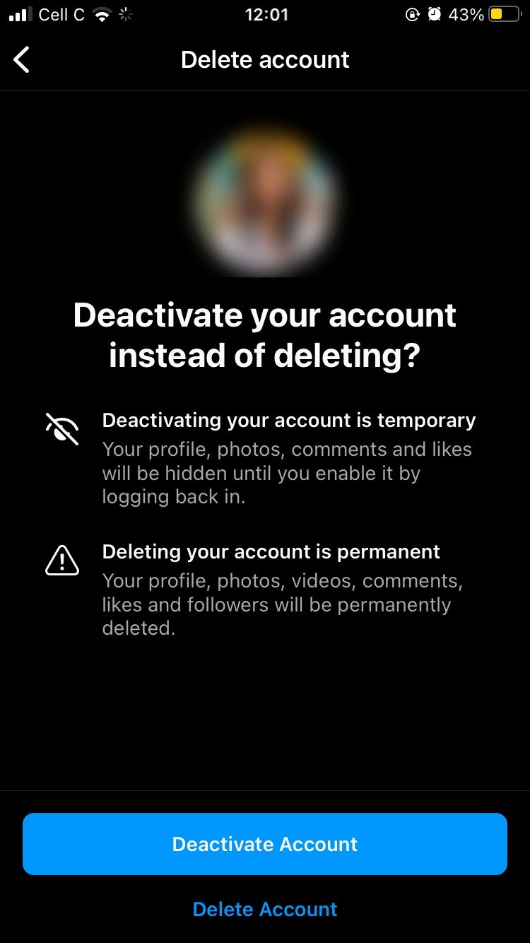 How to Delete Your Instagram Account Using the iOS App