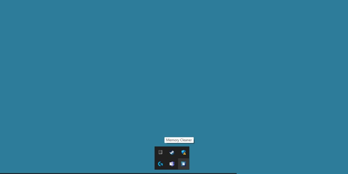 screenshot of memory cleaner's corner icon