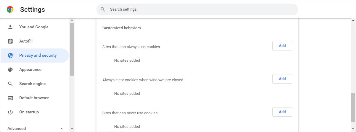 Browser cookies in Chrome