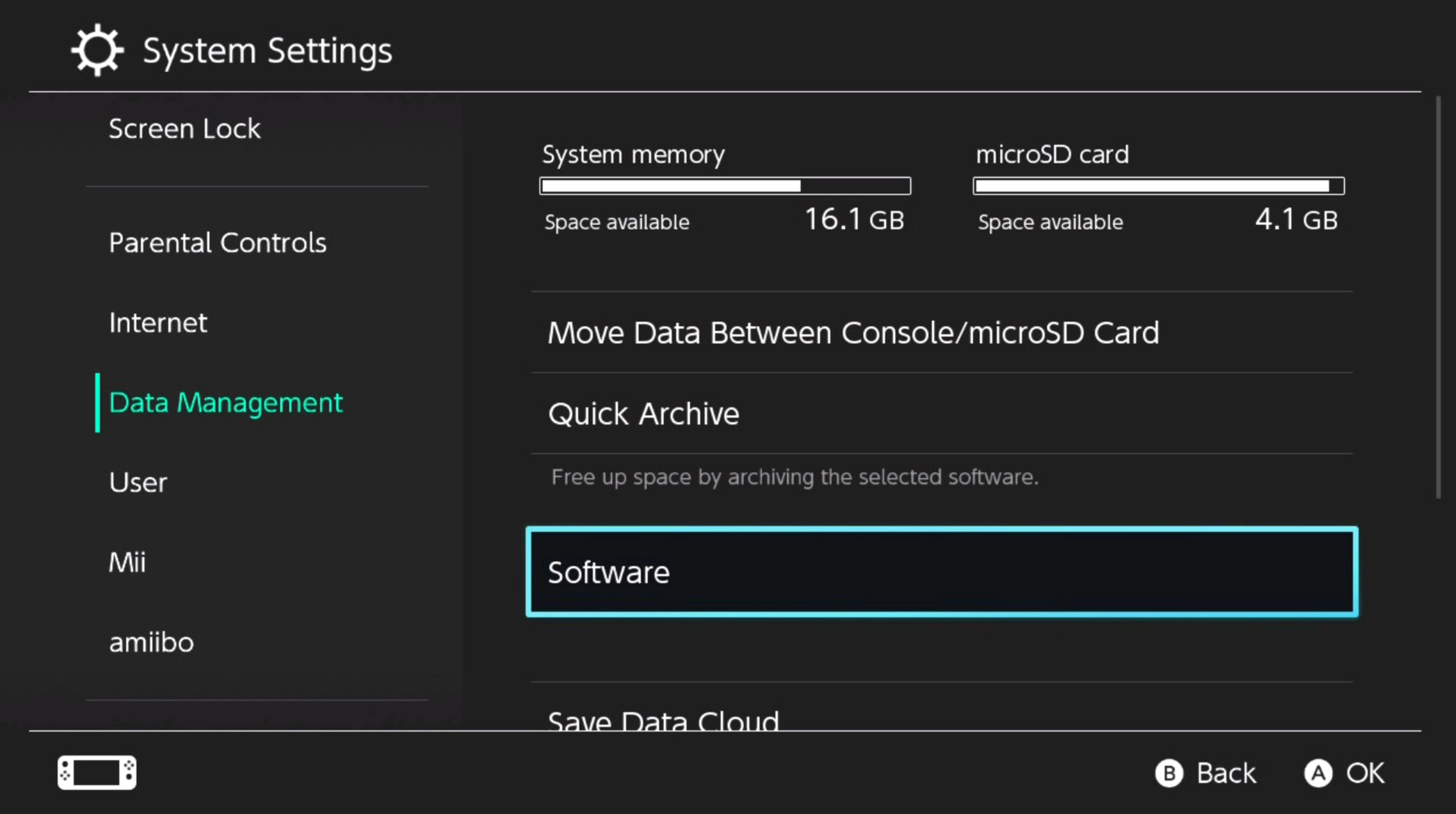 Nintendo Switch archiving software