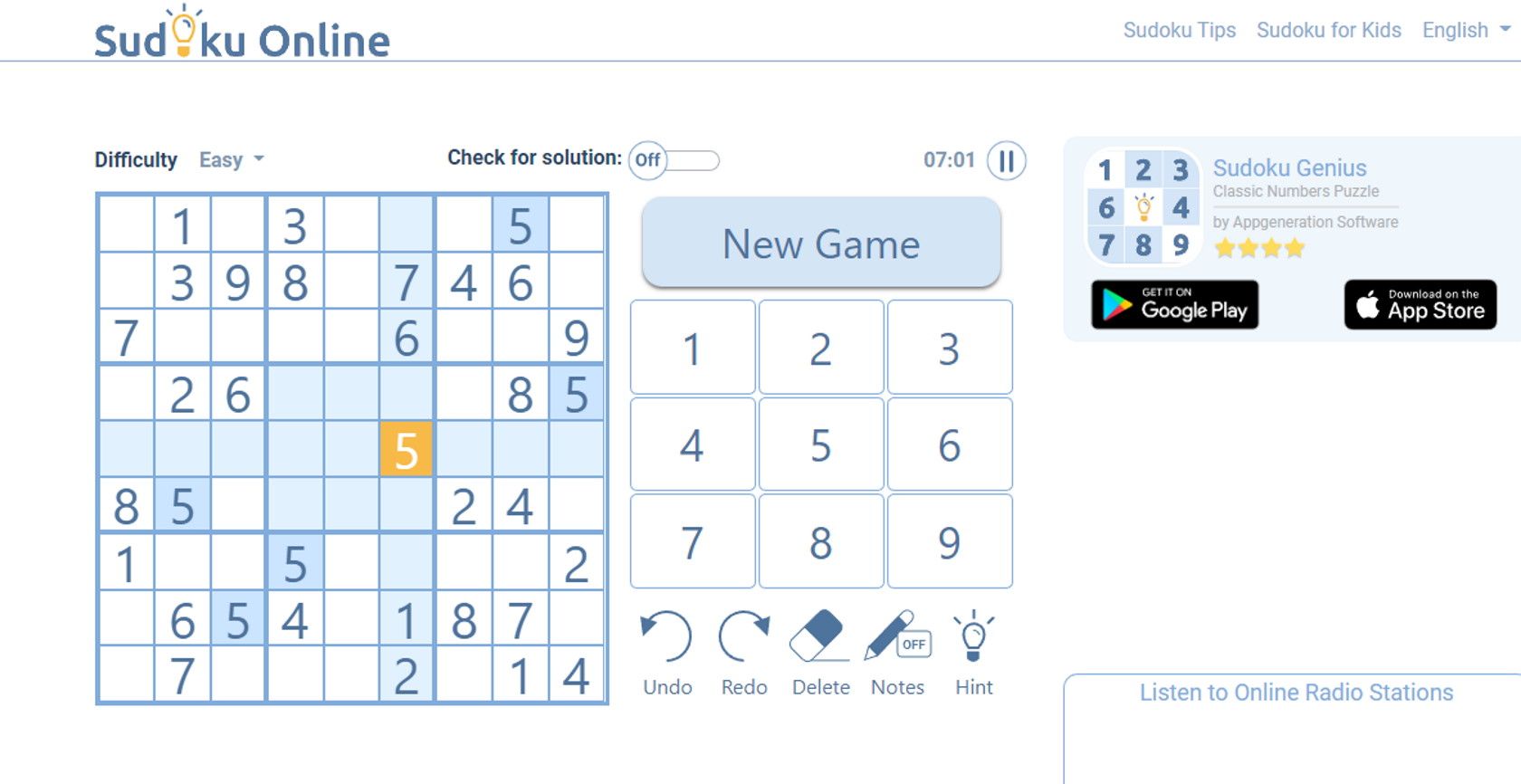 sudoku online puzzle website