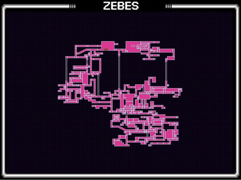 Super Metroid world map Zebes