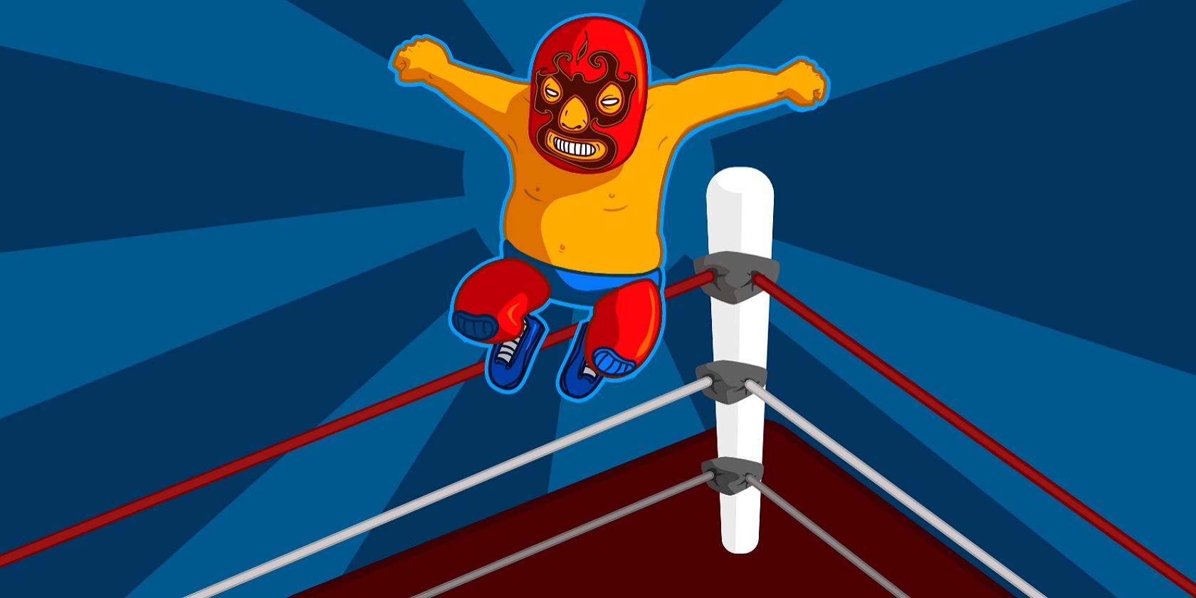a wrestling character in a wrestling ring