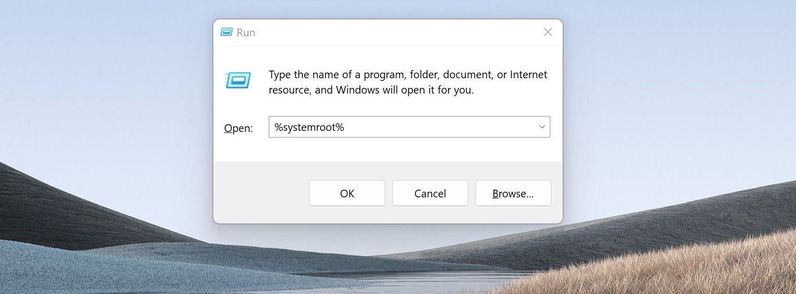 Accessing System Root Location Using Run Prompt in Windows 11