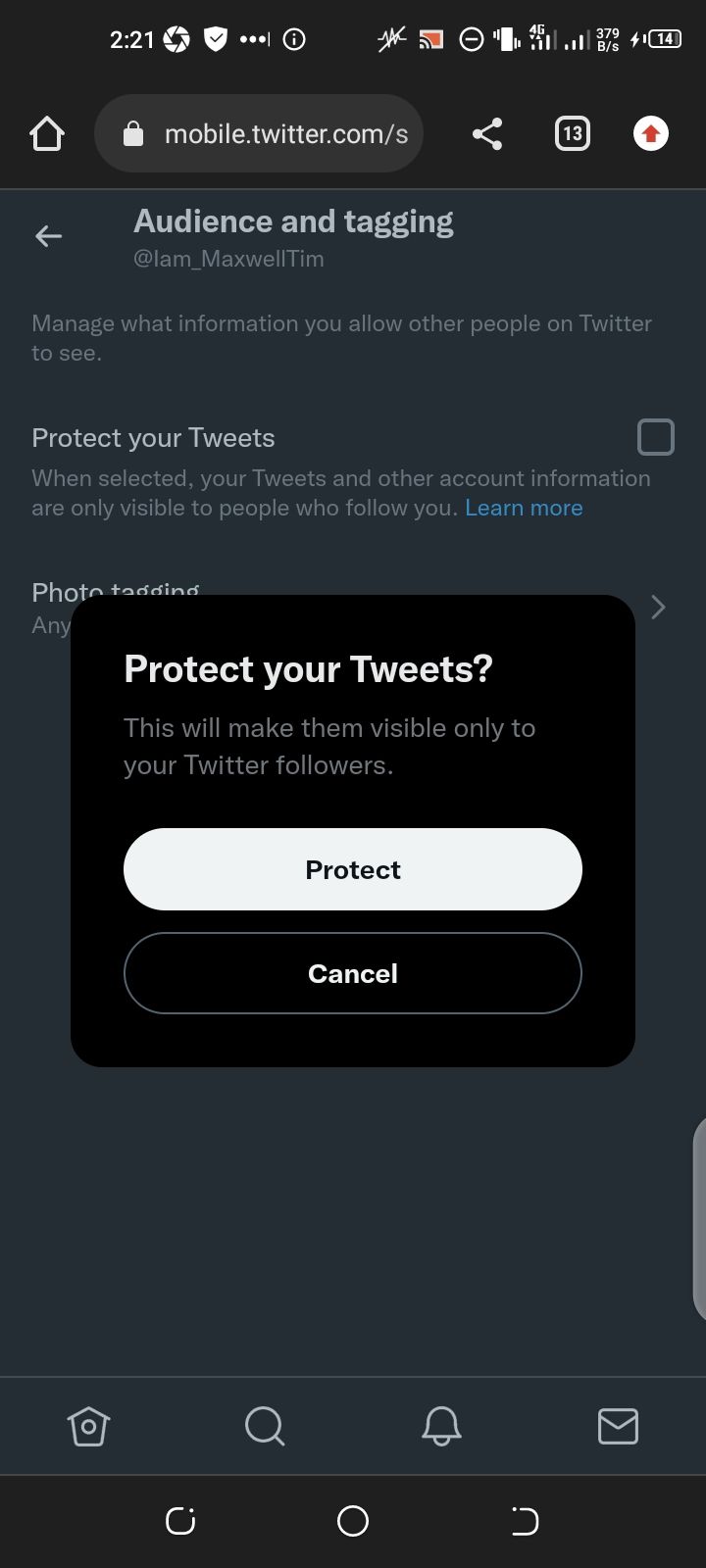 Protecting your tweets on Twitter 