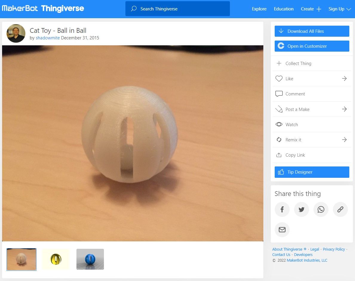 3d print in place pet toy
