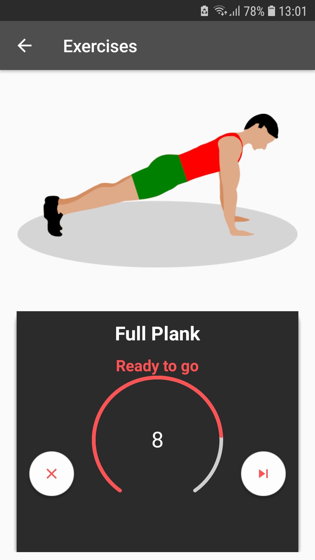 5 Minute Plank Workout mobile exercise app exercises