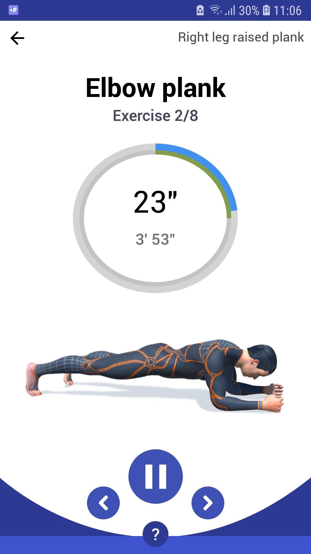 5 Minute Plank mobile exercise app elbow plank