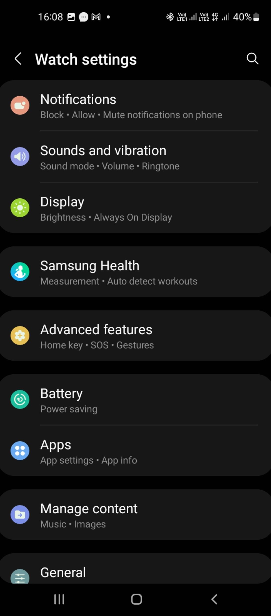 Manage notifications on smartwatch