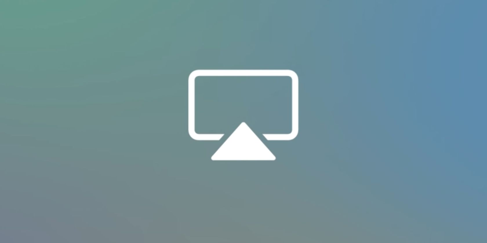 An AirPlay icon set against a subdued gradient background