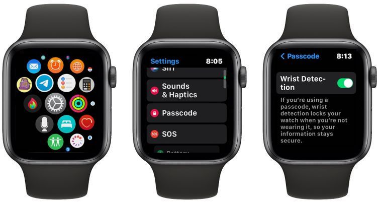 Apple Watch Enable Wrist Detection