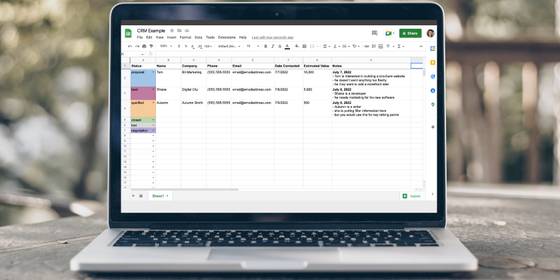 How to Create a Simple CRM in Google Sheets