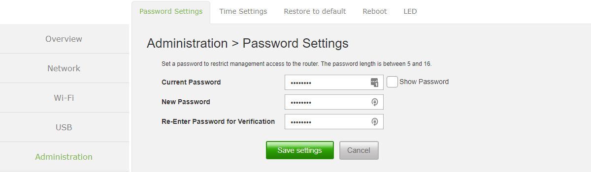 Change Telus Router Password