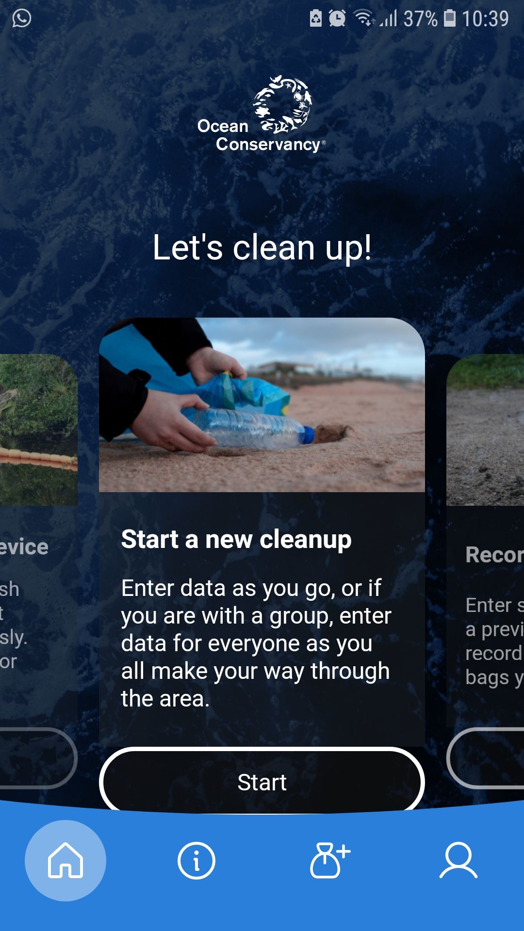 Clean Swell mobile cleanup app new cleanup