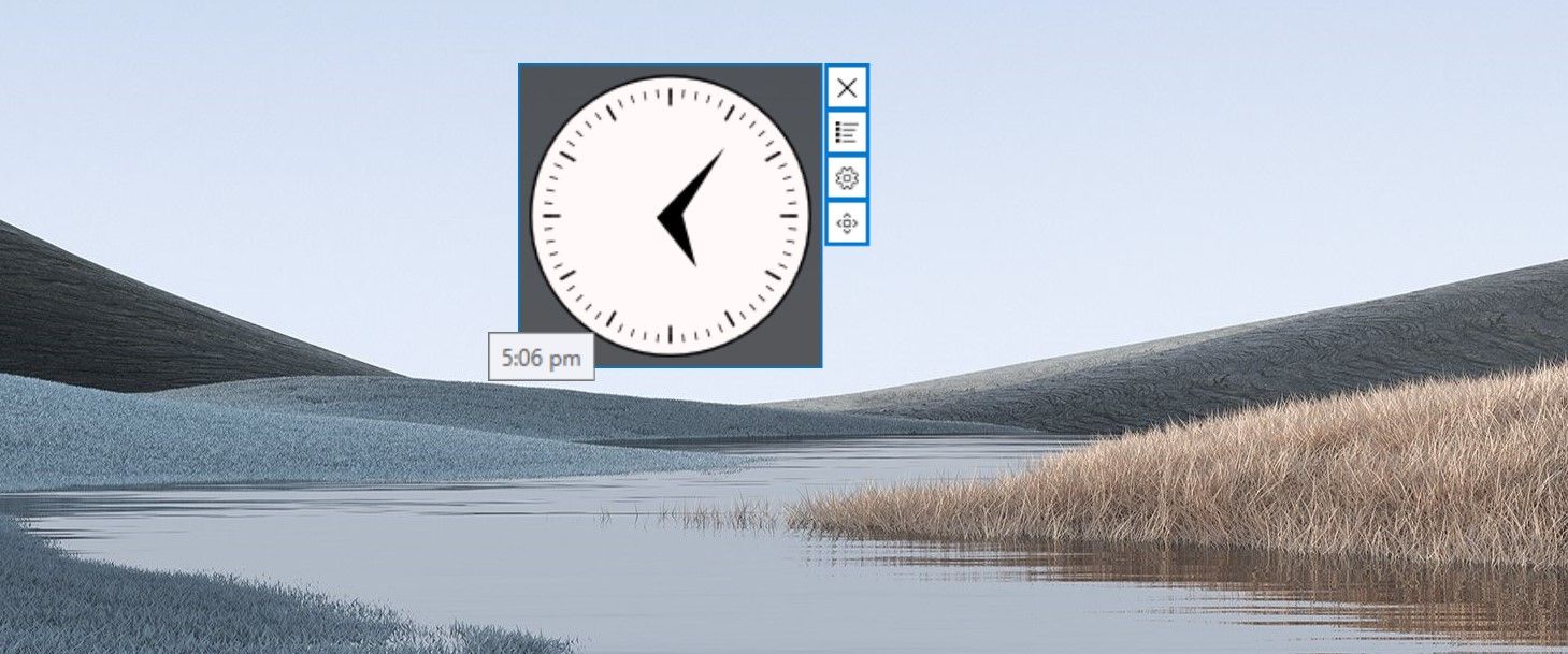 .Clocks Widget on Windows 11 Desktop
