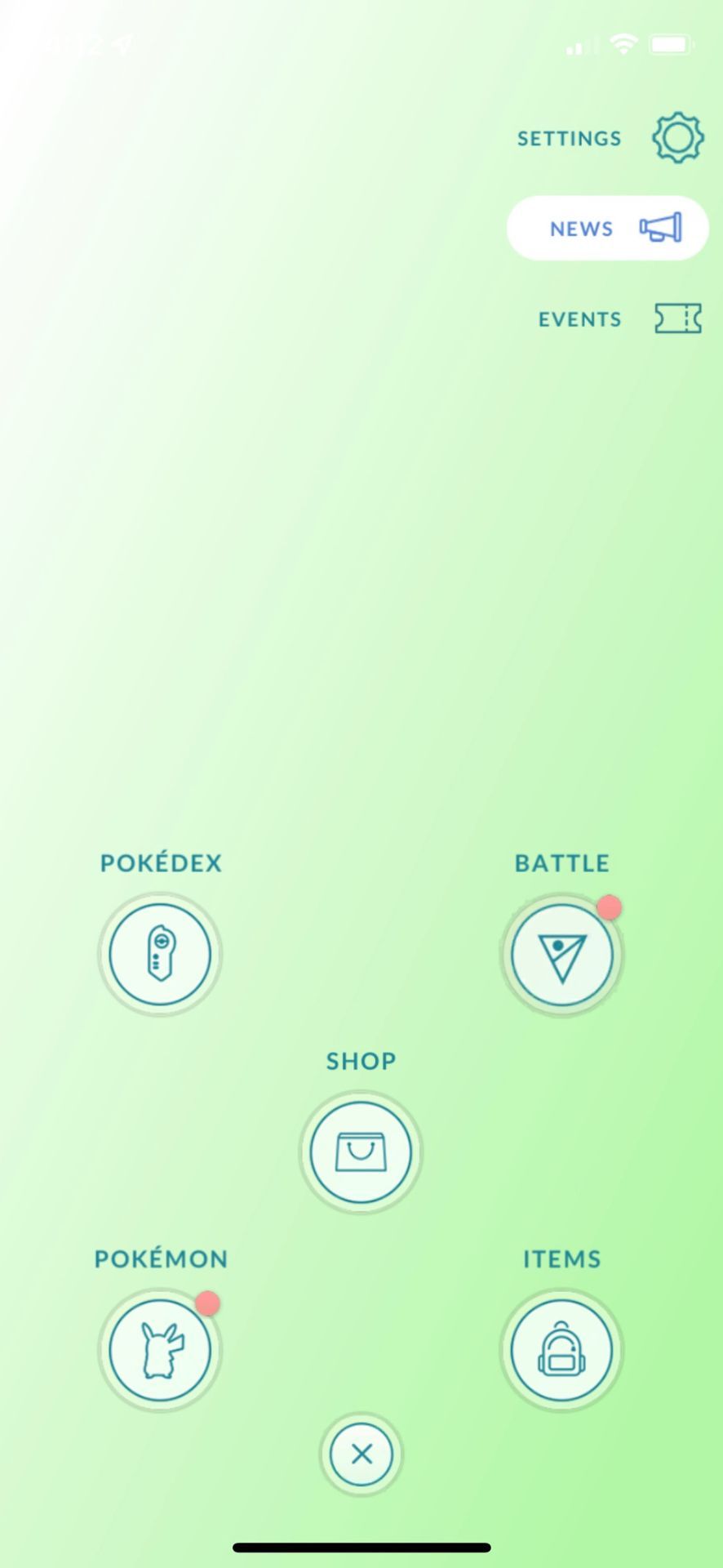 Connect Poke Ball Plus to Pokémon Go press gear button in top right corner