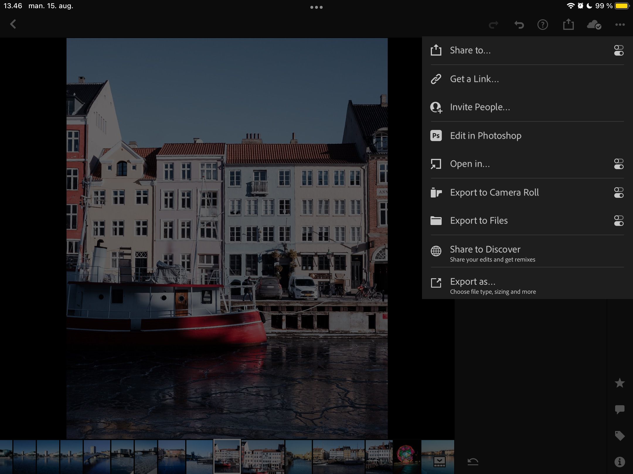 صادرات از Lightroom برای iPad
