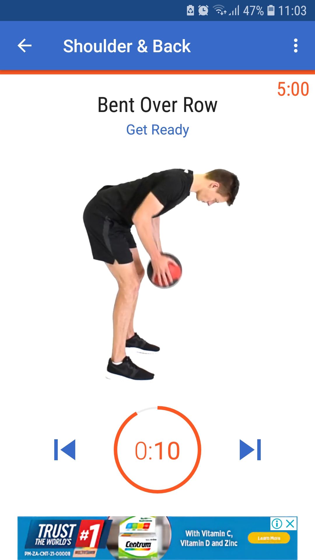 Fitify Medicine Ball mobile fitness app shoulder