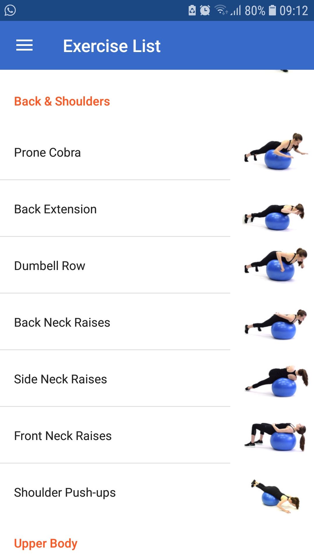 Fitify Swiss Ball mobile fitness app exercises