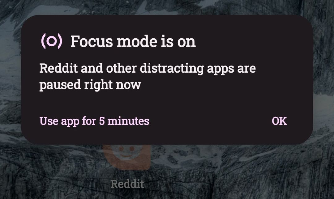 Popup from Focus mode