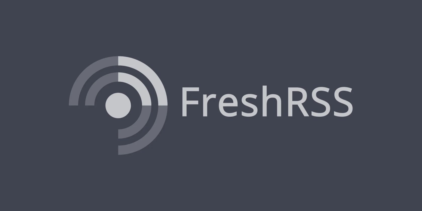 FreshRSS logo on a gray background