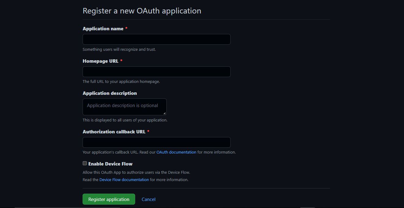 ثبت نام GitHub OAuth