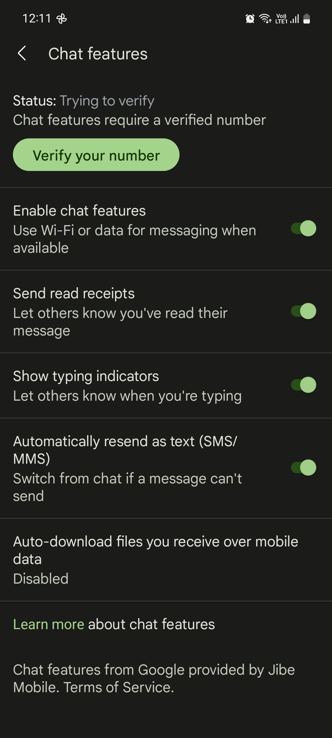 Google Messages Chat features