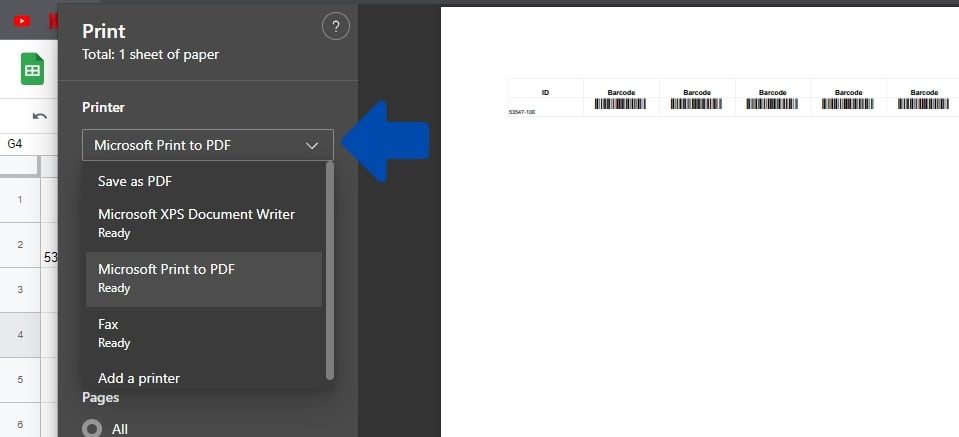 How To Print Barcodes From Google Sheets