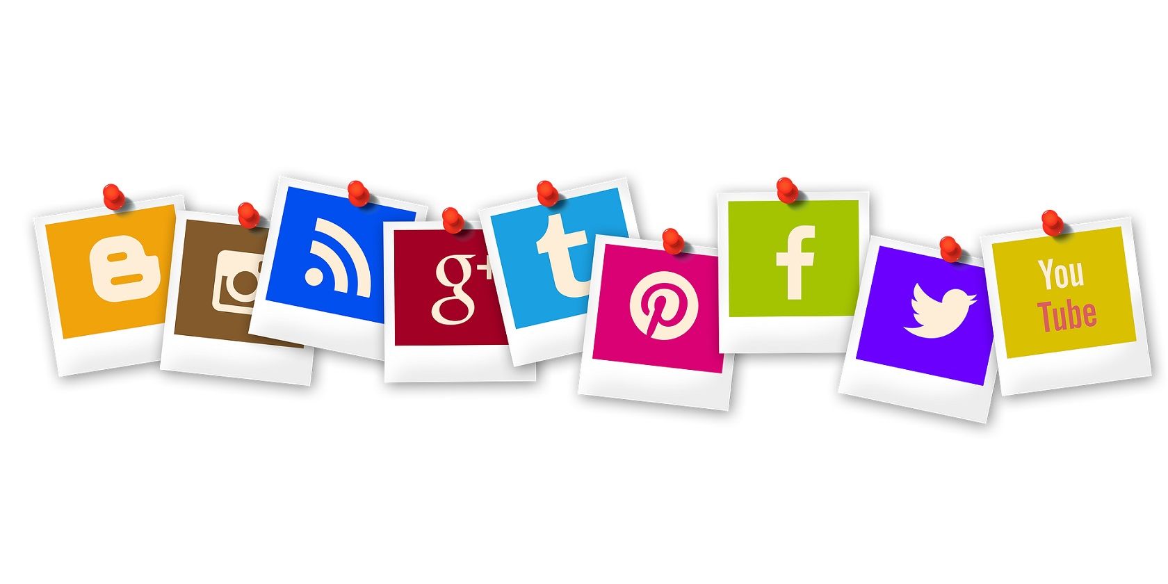 Image with various social media network logos