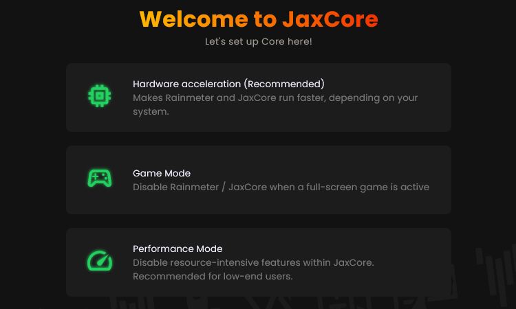 JaxCore Welcome Overview