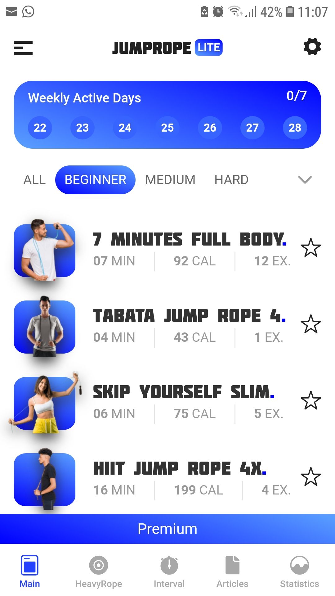 Jump Rope Training mobile workout app