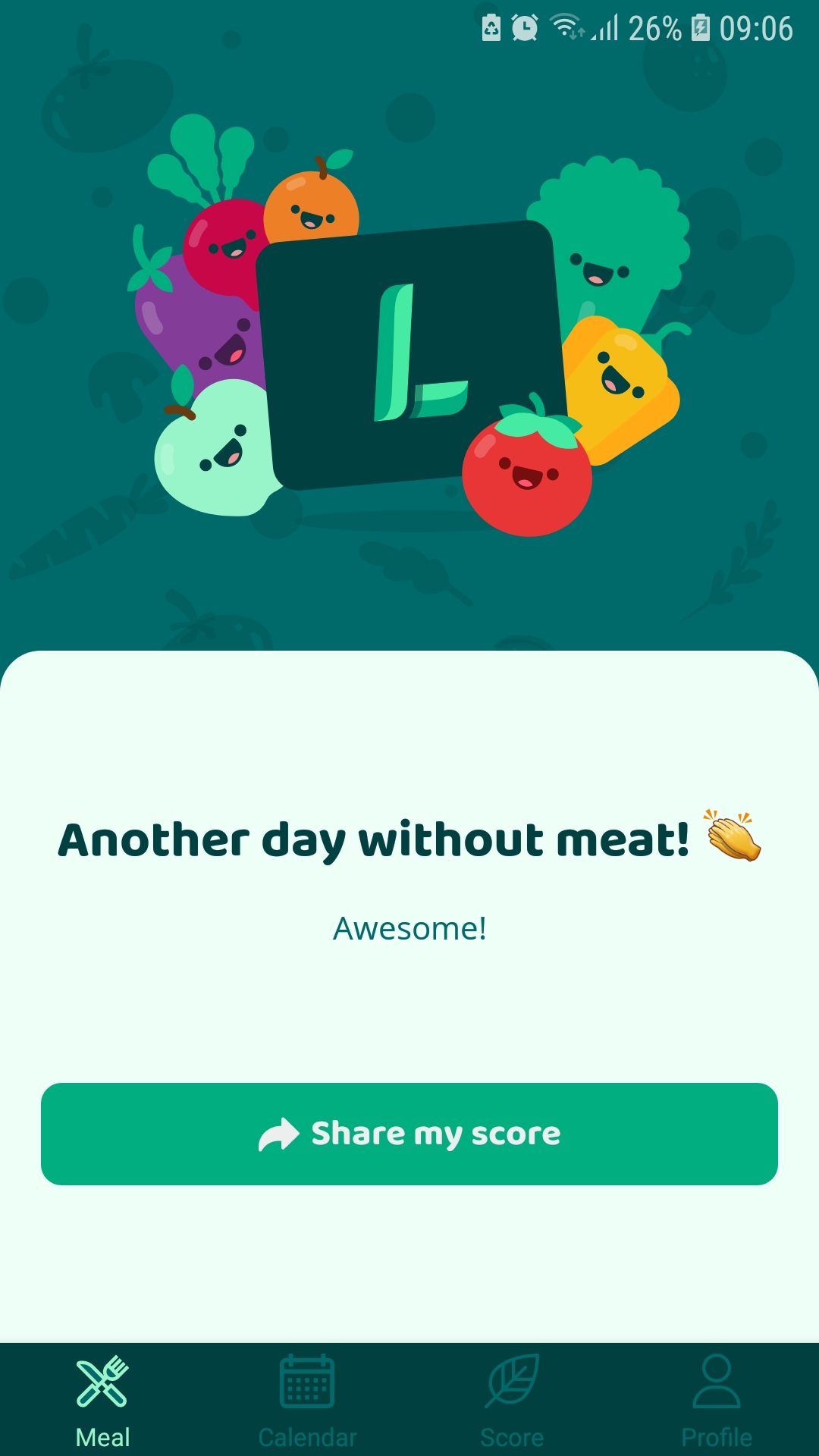 Less Meat intake tracker mobile app